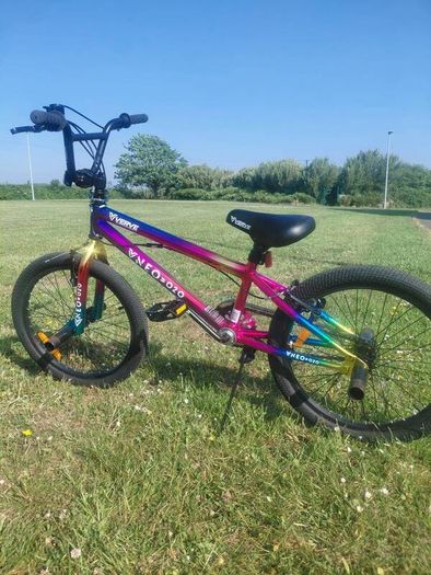 20 inch Verve BMX metallic rainbow bikr