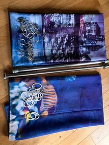 Shower curtain poles & curtains