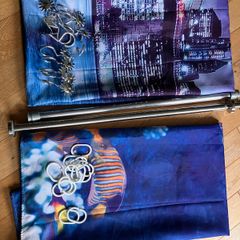 Shower curtain poles & curtains