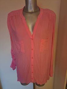 BNWT pink long sleeve Atmosphere blouse size UK20 EU48 Postage included