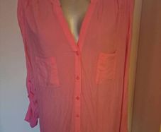 BNWT pink long sleeve Atmosphere blouse size UK20 EU48 Postage included