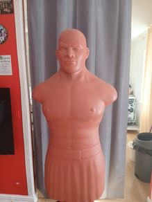 Punch Man Dummy. Freestanding Xl, Height 190 Cm, Body Height 105 Cm,weight 22kg Unfilled, Adjustable Height, In Excellent Condition As New.