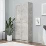 Book Cabinet Concrete Grey 82.5x30.5x185.5 cm Chipboard Image 9