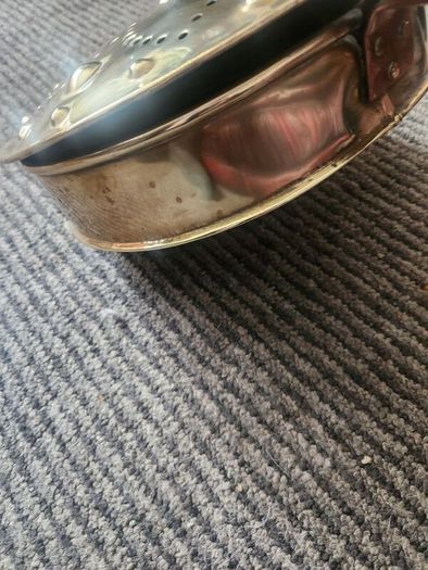 Victorian brass warming pan