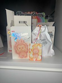Labubu Big Into Energy Happiness Opened Box, Unopened Sealed Bag
