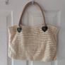 Handmade Cream Crochet Holiday Bag Image 3