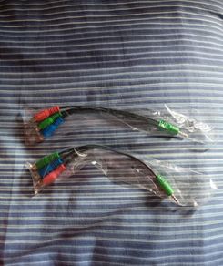 2 x 3.5mm AUX To RCA Component Cable Red Blue Green. Available Separately.