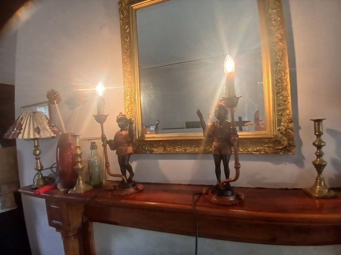 vintage blackamoor lamps