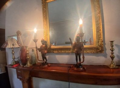 vintage blackamoor lamps