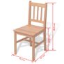 Seven Piece Dining Set Pinewood Image 3