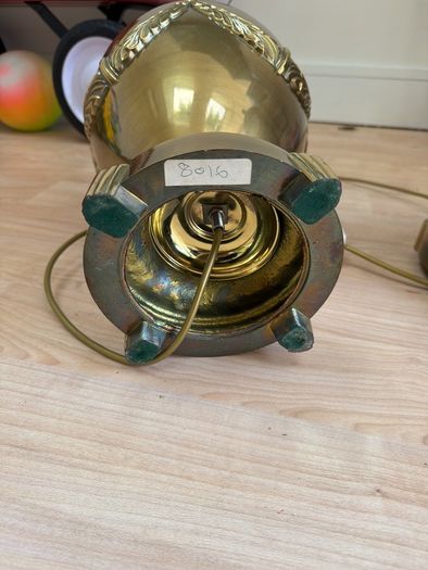Pair of brass lamp bases