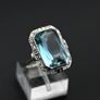 Stunning Antique Art Deco Aquamarine Ring Image 4