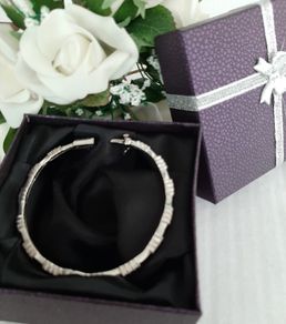 New silver 925 bangle in gift box