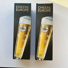 Warsteiner .Cheers Europe. Limited Edition Beer Glasses (x2)