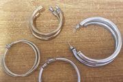 Big round earrings 4 pairs