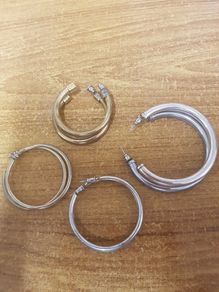 Big round earrings 4 pairs