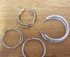 Big round earrings 4 pairs