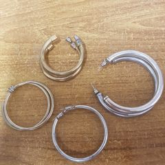 Big round earrings 4 pairs