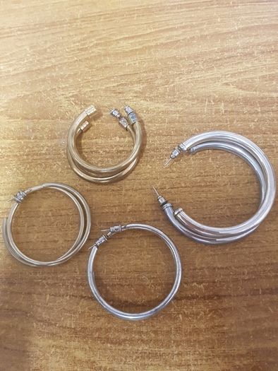 Big round earrings 4 pairs