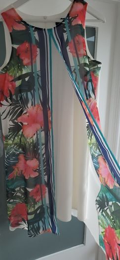 The Collection Debenhams white with floral overlay dress Sz 14
