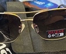 Guess GU00081 Aviator Sunglasses Gold/Black Post Incl.