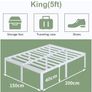 5ft Metal Platform Bed Frames King Size with Storage Space Underneath Image 9
