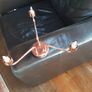 Free rose gold ceiling light no shades Image 3