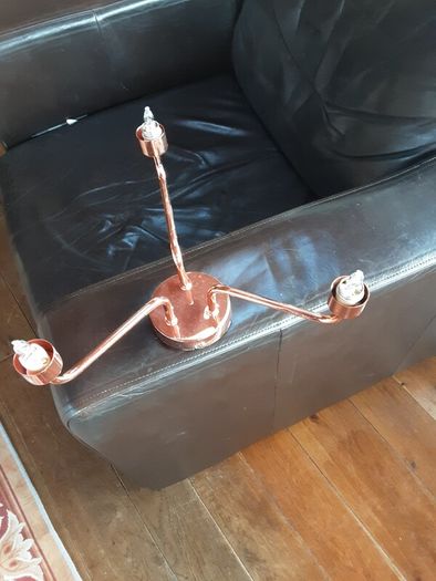 Free rose gold ceiling light no shades