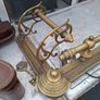 A Beautiful Antique Brass Fireplace Fender with awesome Scroll Brass on the Sides Image 3