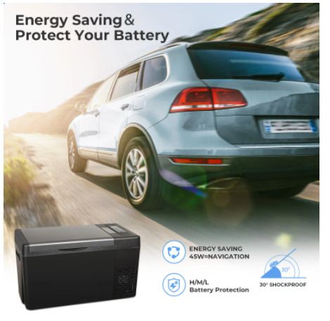 Car Mini Fridge 12V Portable Compressor Refrigerator 22L/28L Cooler For Caravan Camping Travel or Cosmetic Freezer