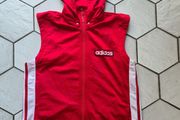 Adidas vest retro vintage Gilet red top adibreak shirt t-shirt poppers D164 Size S small the Brand
