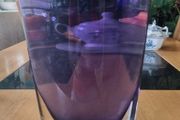 Flat vase Polish artistic glassworks " Krosno"