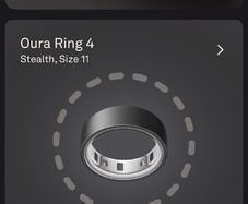 Oura Ring 4 Stealth Size 11