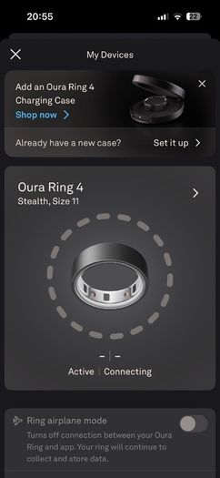 Oura Ring 4 Stealth Size 11