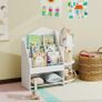 Childrens Shelf with 7 Shelves for Books, Toys, Rounded Edges, Holds 40 kg, White Image 2
