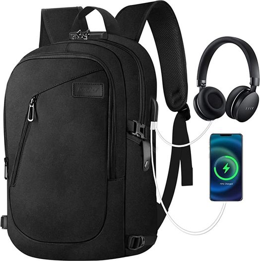 Anti-Theft Laptop Backpack Business Travel Backpack Bag with USB Charging Port Lock,Water Resistant College School Computer Rucksack Work Backpack for Mens Womens Fits 15.6 Inch Laptop (FREE POSTAGE)