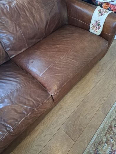 2 x real leather couches