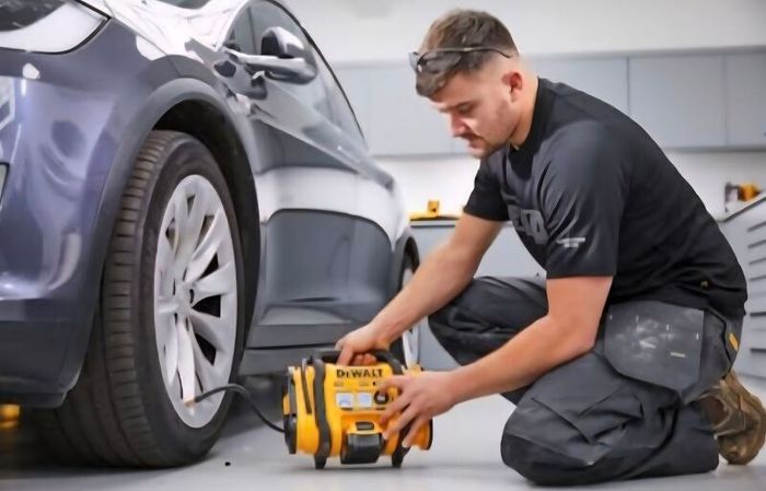 DeWALT 18V XR Cordless Brushless Triple Source Inflator Air Pump Compressor. DeWALT 18V XR Cordless Brushless Impact Wrench 1/2 Inch Drive. DeWalt 18V XR Cordless Brushless Chainsaw Pruning Saw