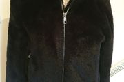 Pull and Bear black supersoft faux fur bomber jacket size s up to uk10
