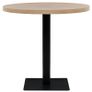 Bistro Table MDF and Steel Round 80x75 cm Oak Colour Image 4