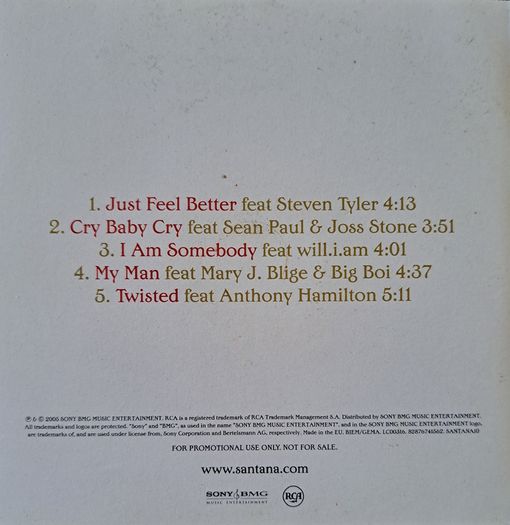 Santana "All That I Am" CD, Promo, Sampler