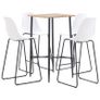 5 Piece Bar Set Plastic White Image 5