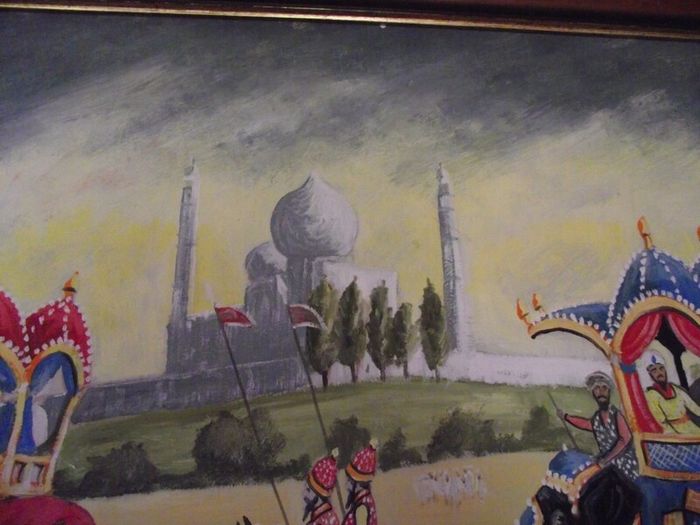 Indian Royal procession Painting - Signed B. McMullan