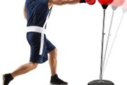 _Punching Bag with Stand for Adults Kids, Dprodo Adjustable Speed Reflex Training Bag Plus Boxing Gloves, Workout Punch Set for Home Gym