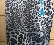 Animal print skirt size s-m satin look new with tags