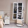 Jewellery Cabinet with Full-Length Mirror & LED Lights Image 4
