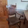 Solid Oak Dining Table extendable and 6 matching chairs. Image 3
