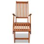 Outdoor Deck Chair with Footrest Solid Acacia Wood Image 3