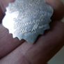 Vintage Sterling Silver and Gold  Irish  Holy Communion Fob Pendant , Watch Pendant with Gold Detail. Image 3