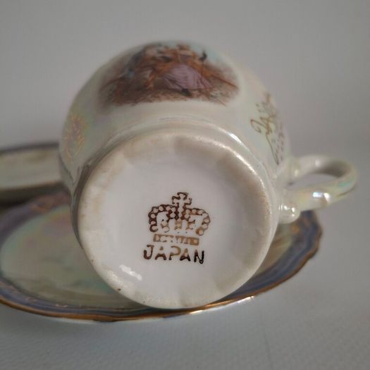 Japanese Lusterware Cups & Saucers